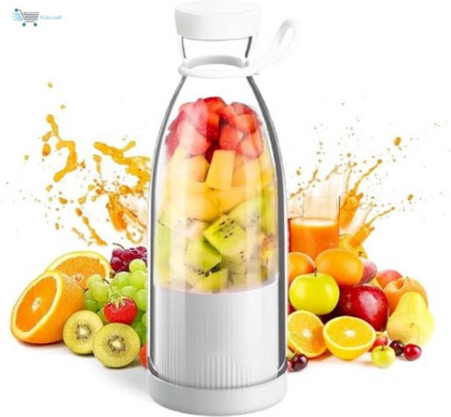 Mini elektrische blender sapcentrifuge beker USB oplaadbare fruitsmoothie blender wit