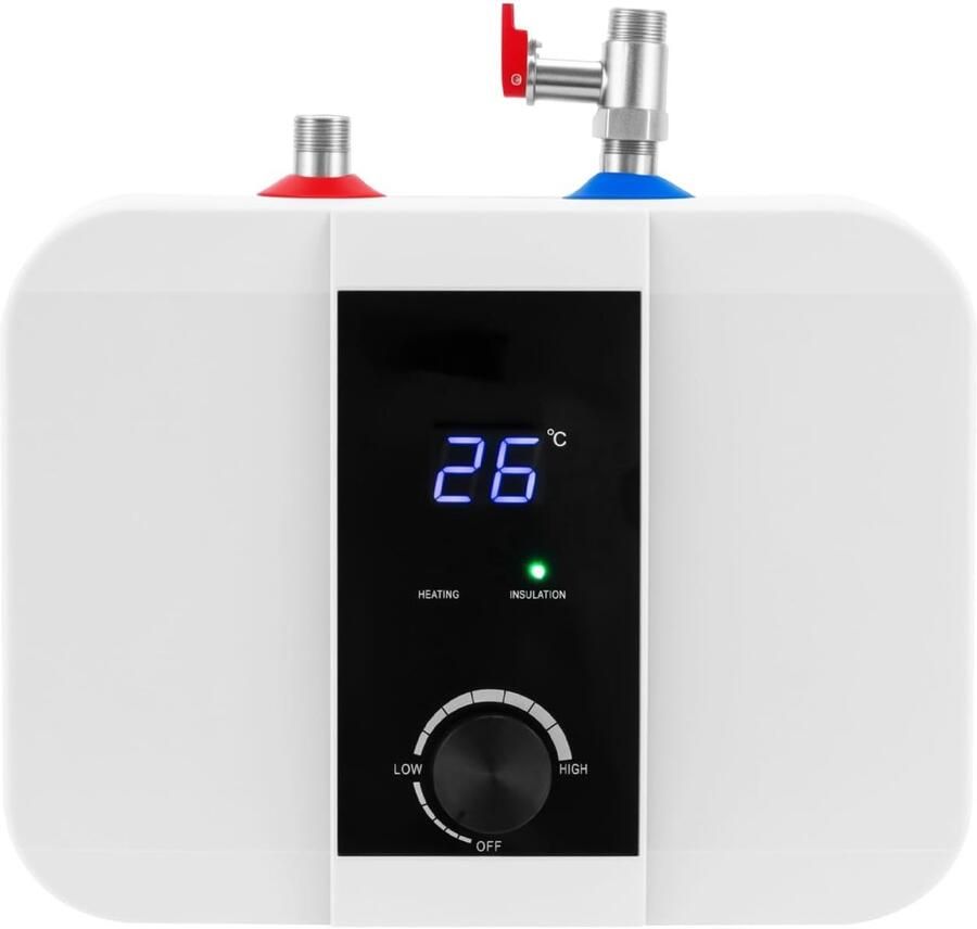 Mini Elektrische Boiler Compacte Boiler Keuken Direct Warm Water Instelbare Temperatuur 6 Liter Wit