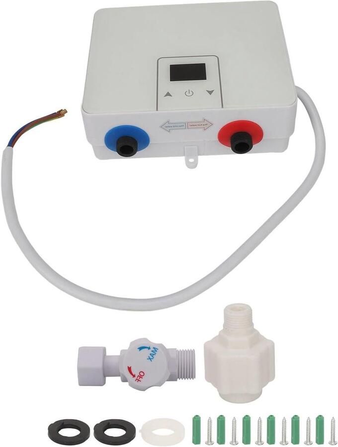 Mini Elektrische Boiler Doorstroomverwarmer Keuken Snel Warm Water IPX4 Waterdicht 55 kW Wit