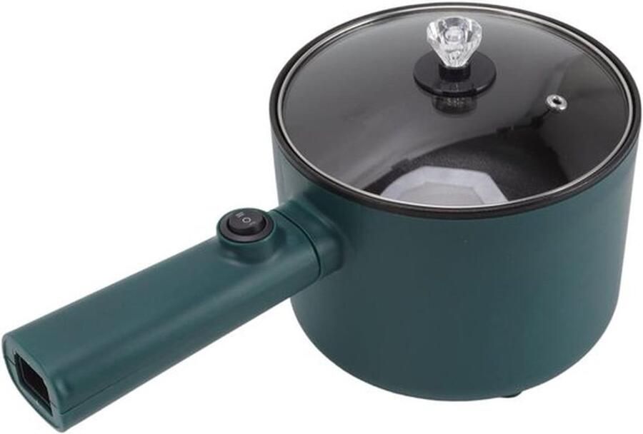 Mini Elektrische Hot Pot 1.8L Snelle Noodles Koker met Antiaanbaklaag 2 Temperatuurstanden en 6 Functies voor Makkelijk Koken en Stoven