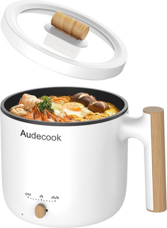 Mini Elektrische Hot Pot Draagbare Multikoker met Antiaanbaklaag 1 8L Ideaal voor Ramen Soepen en Steaks