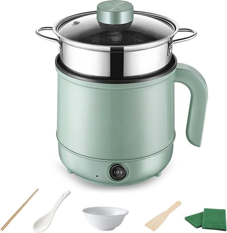 Mini elektrische hot pot met stoomfunctie 1 7L draagbare anti-aanbak pan voor snel koken