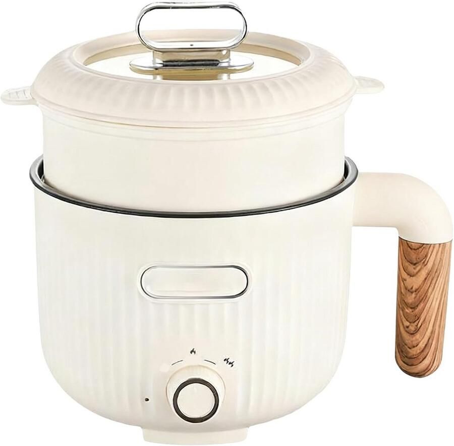 Mini Elektrische Kookpan 2L met Stoomfunctie voor Reizen en Kleine Keukens