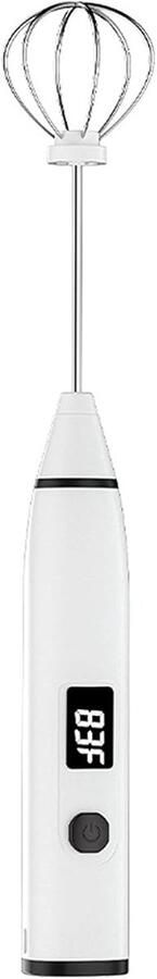 Mini Elektrische Mixer Melkopschuimer Garde Dranken Mengen USB Oplaadbaar 3 snelheden Wit