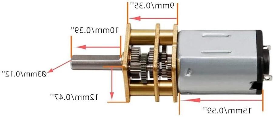 Mini Elektrische Motor Kleine DC Motor Huisautomatisering Metalen Tandwielen 6 Volt 150 RPM Zilverkleurig