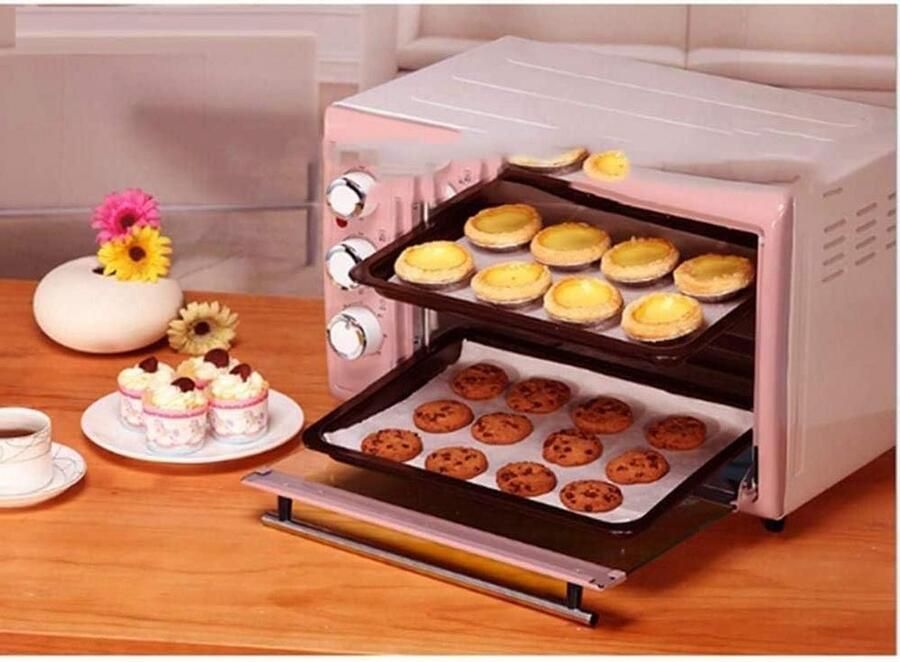Mini elektrische oven Kleine bakoven Thuis bakken 3D warmteconvectie 9 Liter Blauw
