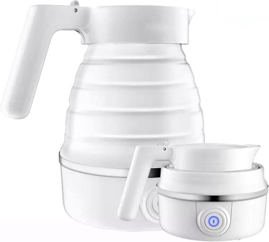 Mini Elektrische Waterkoker Opvouwbare Waterkoker Reizen en Kamperen Ruimtebesparend Ontwerp 600 ml Rood