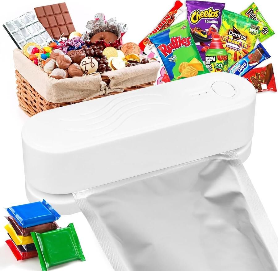 Mini folielasapparaat oplaadbaar draagbare afdichtingsmachine 3 temperatuurinstellingen mini-zakjes lasapparaat zaksealer lange sealmachine handsluitapparaat voor snack