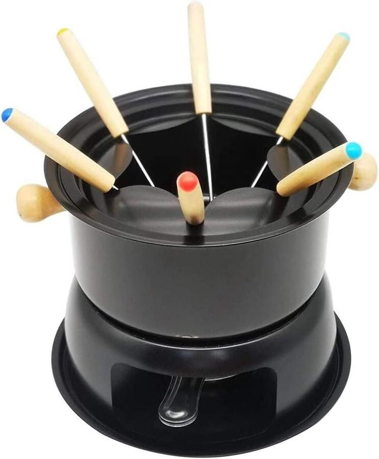 Mini Fondue Pan Chocolade Fondue Desserts Maken Met 6 Vorkjes 21 x 21 x 11 cm