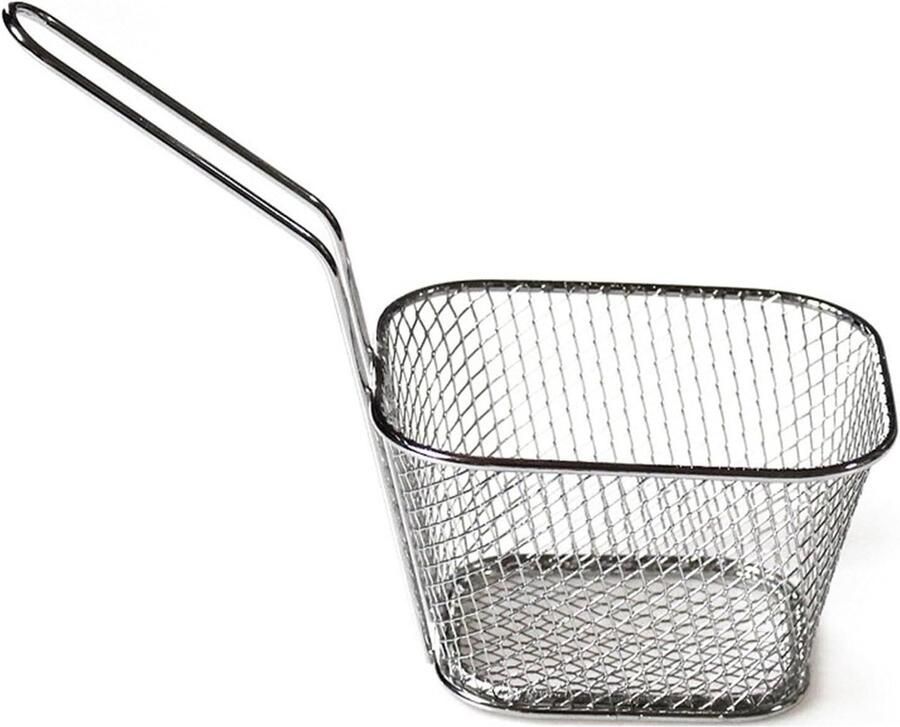 Mini Friteuse Mand Keuken Tool Frituren Zonder Knoeien Roestvrij Staal 10.5 cm Zilver