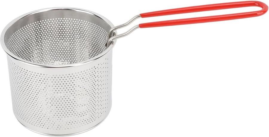 Mini Frituurmand Frietmand Kookmand Frituren Koken Snelle Olieafvoer 20 cm Zilver
