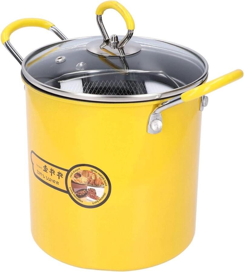 Mini Frituurpan Keuken Friteuse Thuis Frituren Antiaanbaklaag 3 Liter Zilver