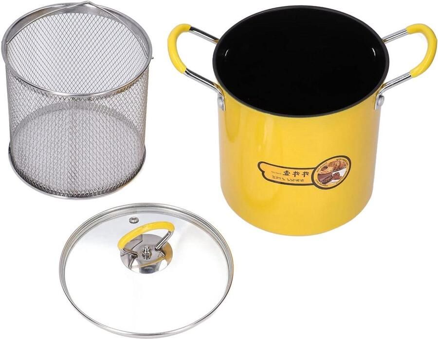 Mini Frituurpan Kleine Friteuse Thuis Frituren Met Oliefilter 3L Zilver