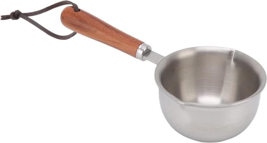 Mini Frituurpan Olie Pot Kleine Porties Bakken Roestvrij Staal 17 x 9 x 5 cm Zilver