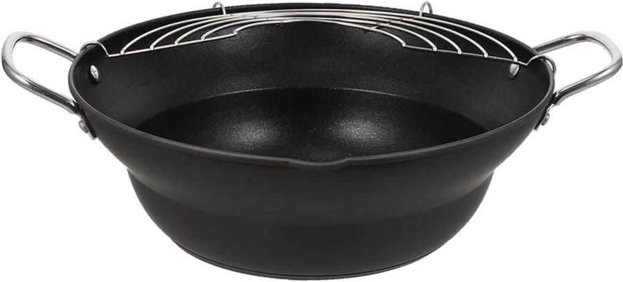 Mini Frituurpan Tempura Pan Koekenpan Thuis Koken Antiaanbaklaag 1 stuk Koffie