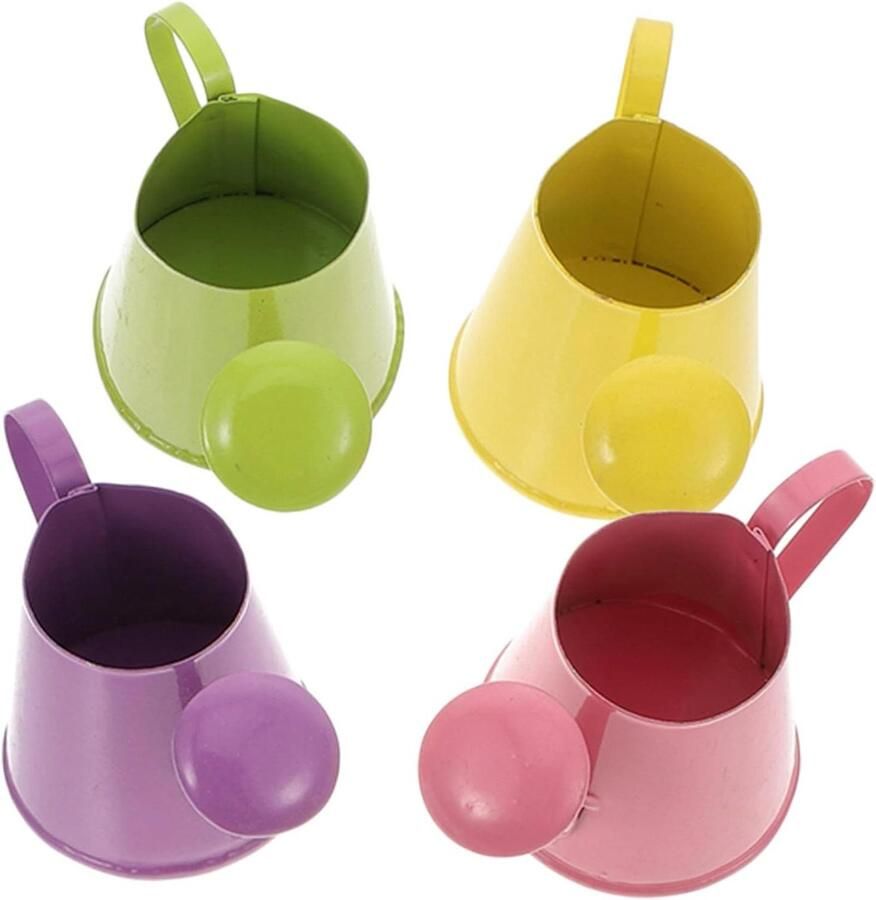 Mini Gieter Kleine Waterkoker Planten Water Geven Stevig IJzeren Ontwerp 8.5x4.7x4.3 cm Meerkleurig