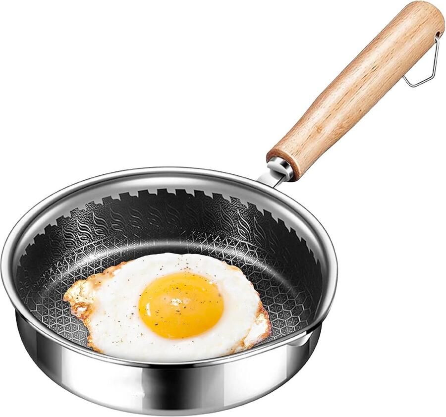 Mini gietijzeren pan 13 cm met handvat geschikt voor inductie en gas