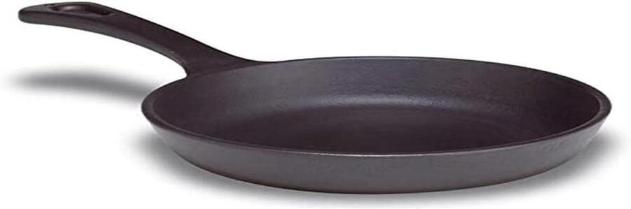 Mini Grill Pan Gietijzeren Pan Koken op Inductie Met Handvat 16 cm Zwart