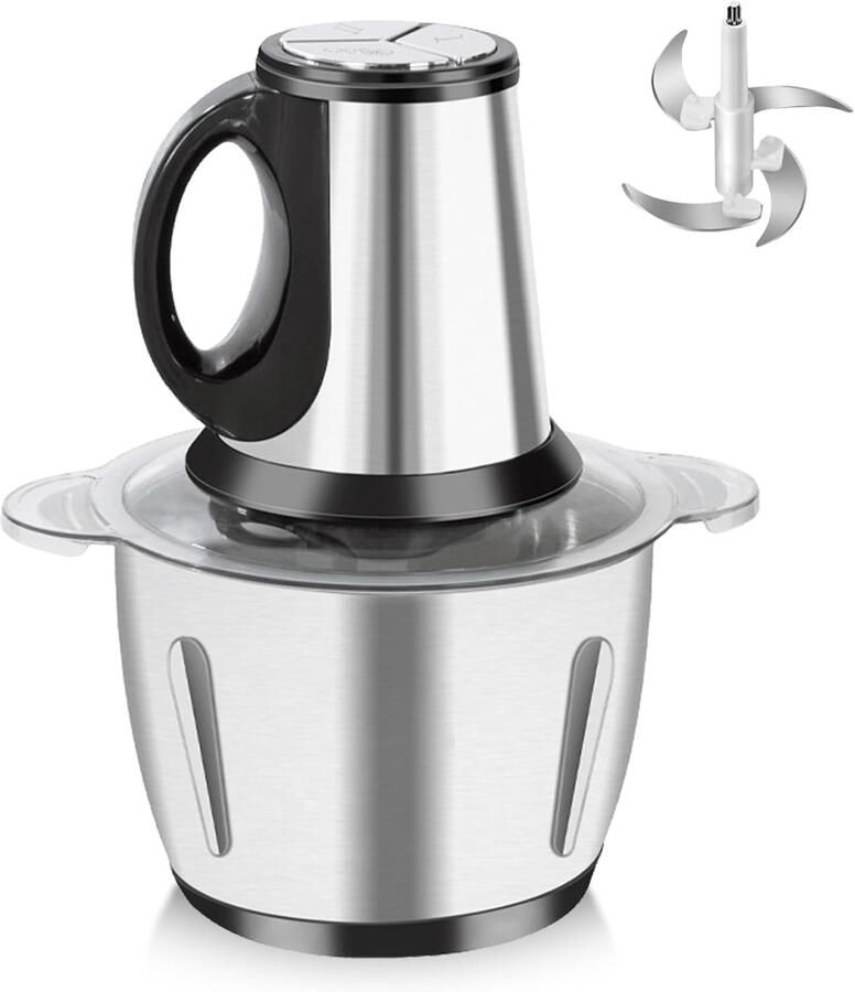 Mini Hakker 2 Liter 300 W 3 Snelheden voor Vlees Groenten Fruit en Babyvoeding Ideaal voor Keuken en Bereiding