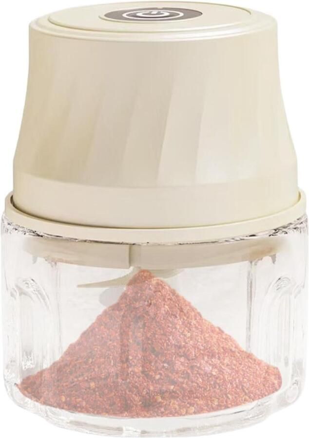 Mini Hakker Keukenmachine Maaltijdvoorbereiding Veiligheidsvergrendeling 350ml Crèmekleurig
