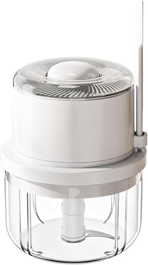 Mini Hakmolen Elektrische Chopper Keuken Assistent Draadloos Werken 350 ml Wit