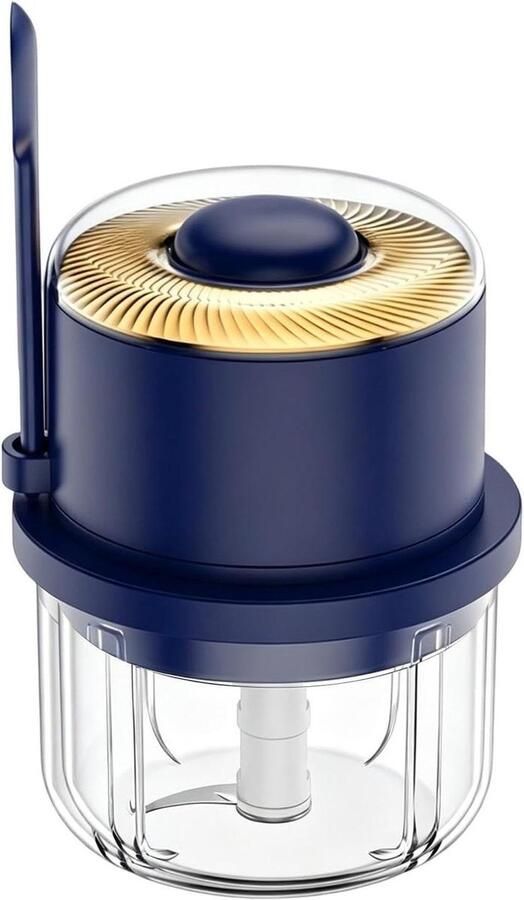 Mini Hakmolen Keukenmachine Hakker Maaltijd Voorbereiding Oplaadbaar Draadloos 350 ml Capaciteit Blauw
