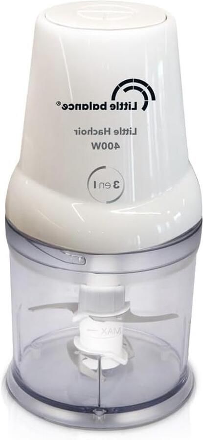 Mini Hakmolen Keukenmachine Mixer Snijden en Mengen 4 Roestvrijstalen Messen 500 ml Wit