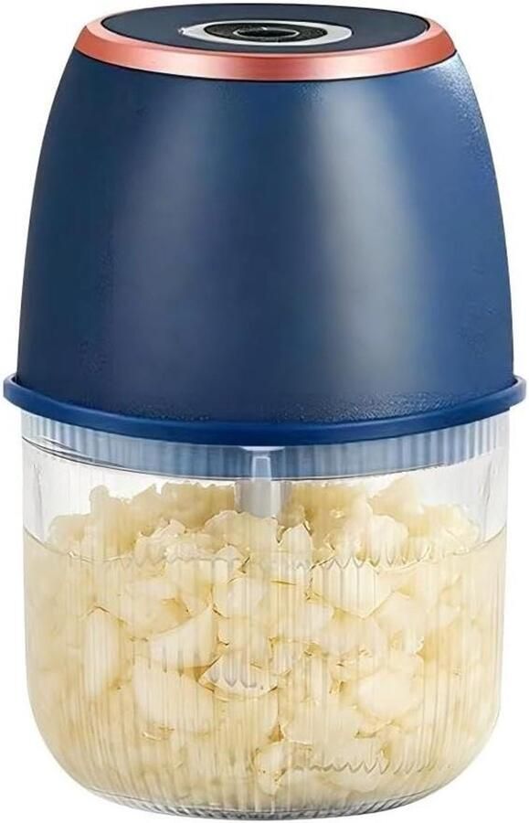 Mini Hakmolen Keukenmachine Snel Ingrediënten Snijden USB Oplaadbaar 350 ml Blauw