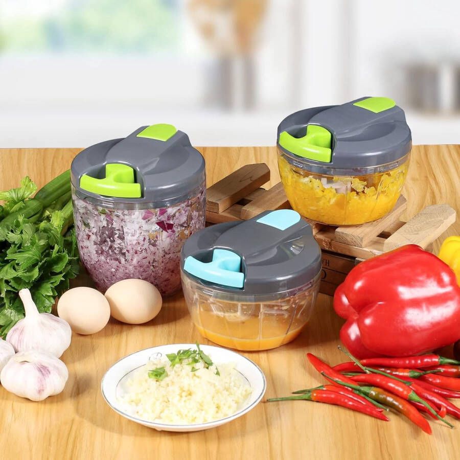 Mini Hakmolen voor groenten en noten 520 ml Grijs groen BPA-vrij