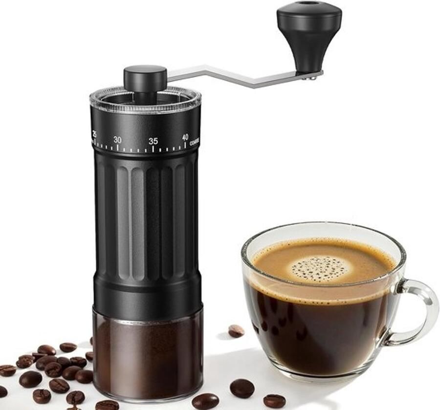 Mini handmatige koffiemolen met 40 instelbare instellingen voor een gelijkmatige maling
