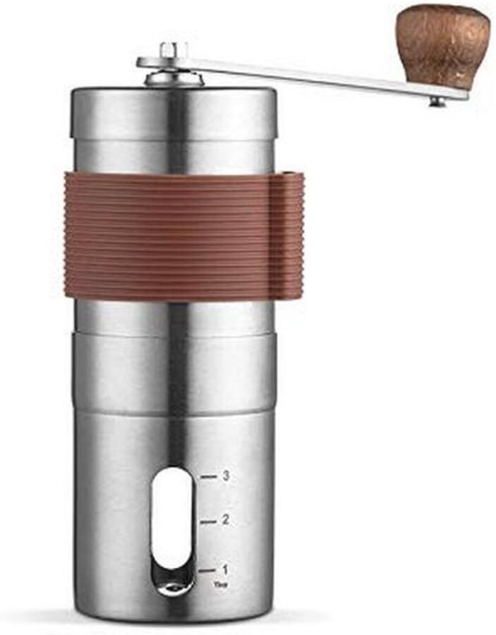 Mini handmatige koffiemolen met verstelbare maalinstelling en keramische slijpschijf