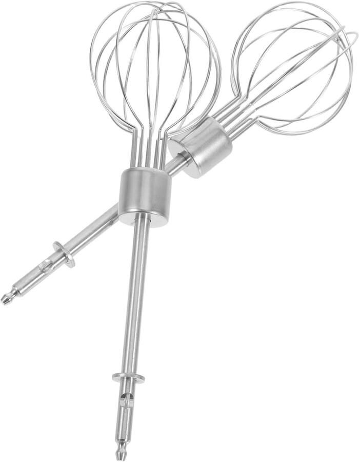 Mini Handmixer Accessoires Roestvrijstalen Kloppers Beslag Mengen Duurzaam Roestvrij Staal 2 Stuks Zilver