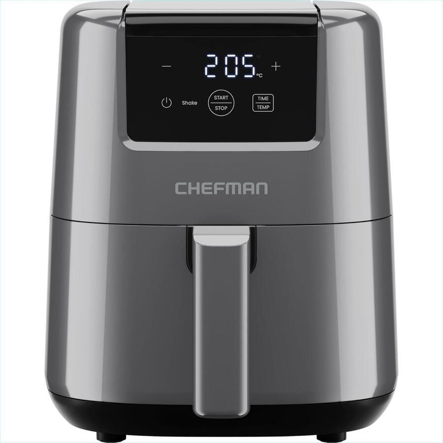 Mini Heteluchtfriteuse Compacte Airfryer Snelle Maaltijden Digitale Timer 2 Liter Grijs