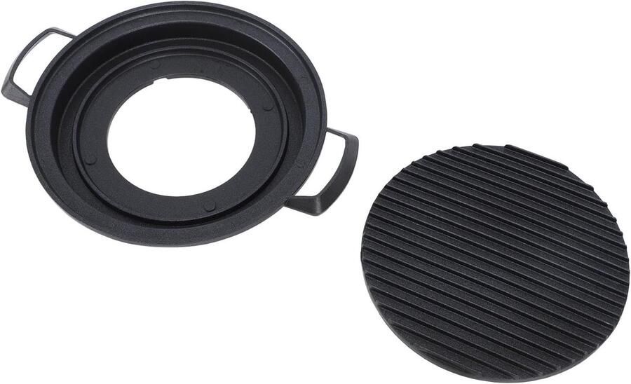 Mini Hibachi Grill Tafelgrill Barbecue Buiten Koken Gelijkmatige Hitte 23 x 22 x 3 cm Aluminiumkleur