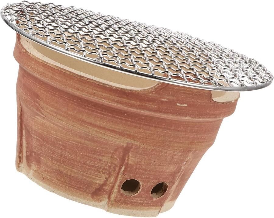 Mini Houtskool Grill Draagbare Barbecue Buiten Koken Lichtgewicht Ontwerp 18.5 cm Willekeurig