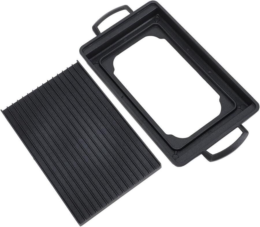 Mini Houtskool Grill Compact Barbecue Outdoor Koken Gelijkmatige Verwarming 30 x 15 cm Zwart