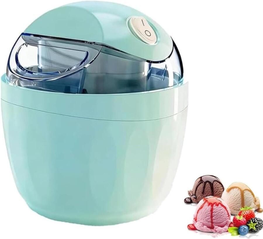 Mini IJs machine Dessert maker Zelf ijs maken Persoonlijke porties Compact formaat Groen