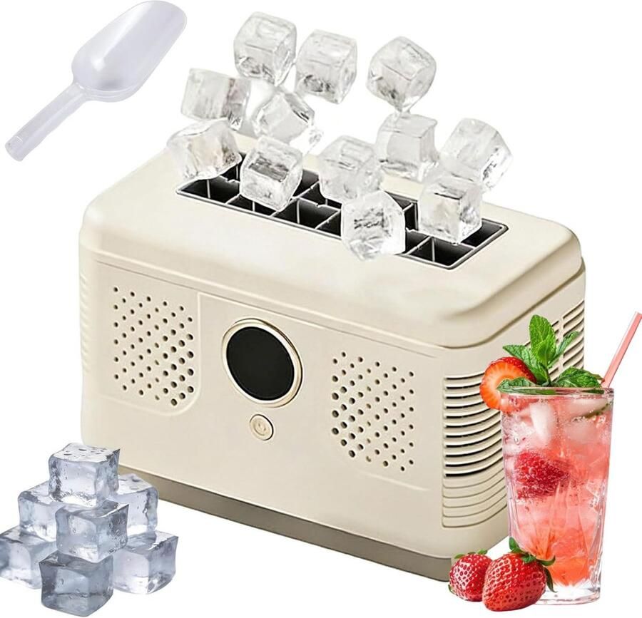 Mini Ijsmachine Aanrecht Model Drankjes Koelen Snelle ie 12 Kubus Per Cyclus Groen