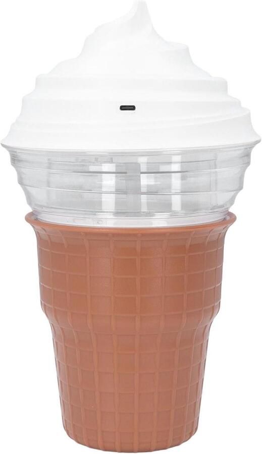 Mini Ijsmachine Dessert Maker Zelfgemaakte Desserts Ingebouwde Trechter 450 Ml Capaciteit Bruin