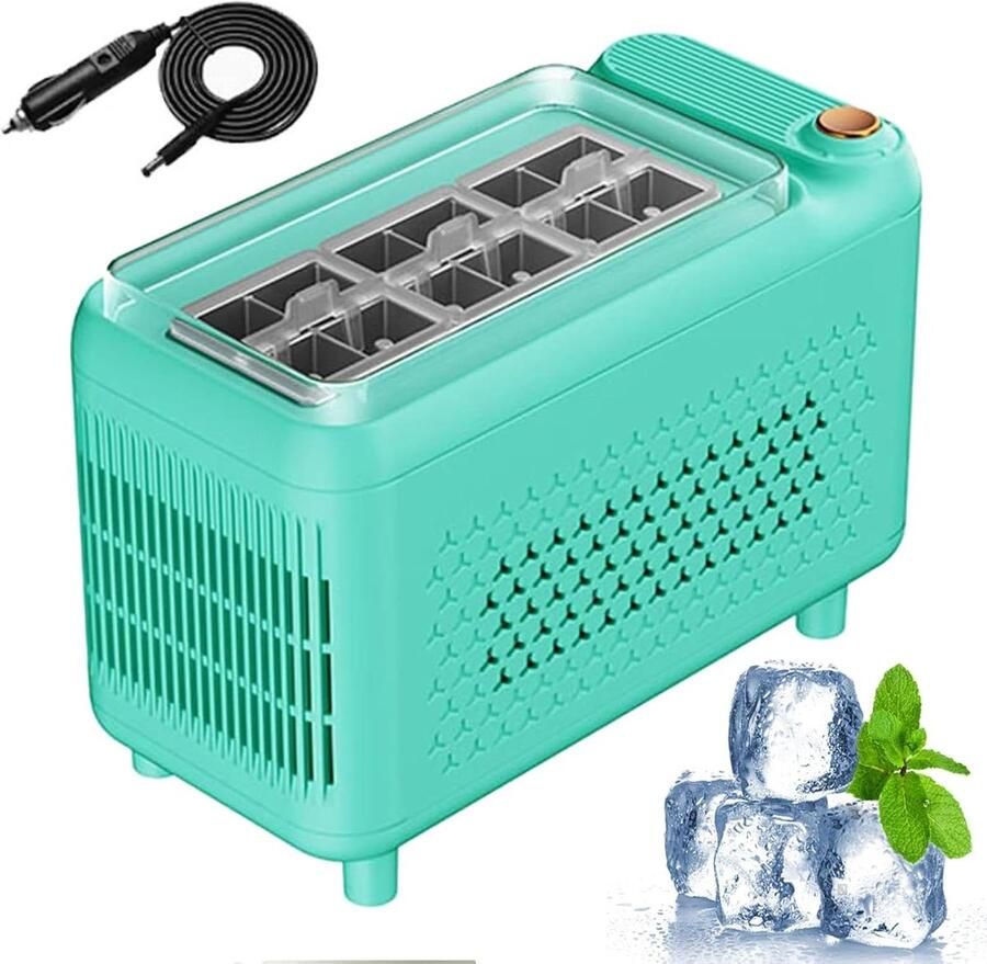 Mini Ijsmachine IJsmaker Desktop Drankjes Koelen Snelle IJsie 500ml Reservoir Groen