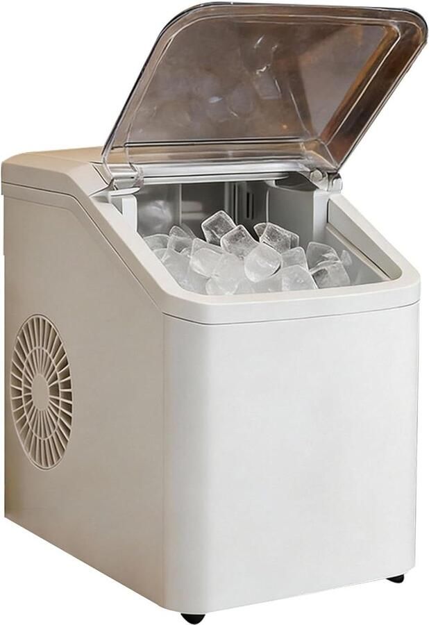 Mini Ijsmaker Automatische IJsmachine Drankjes Koelen Zelfreinigend 15kg Per Dag Wit