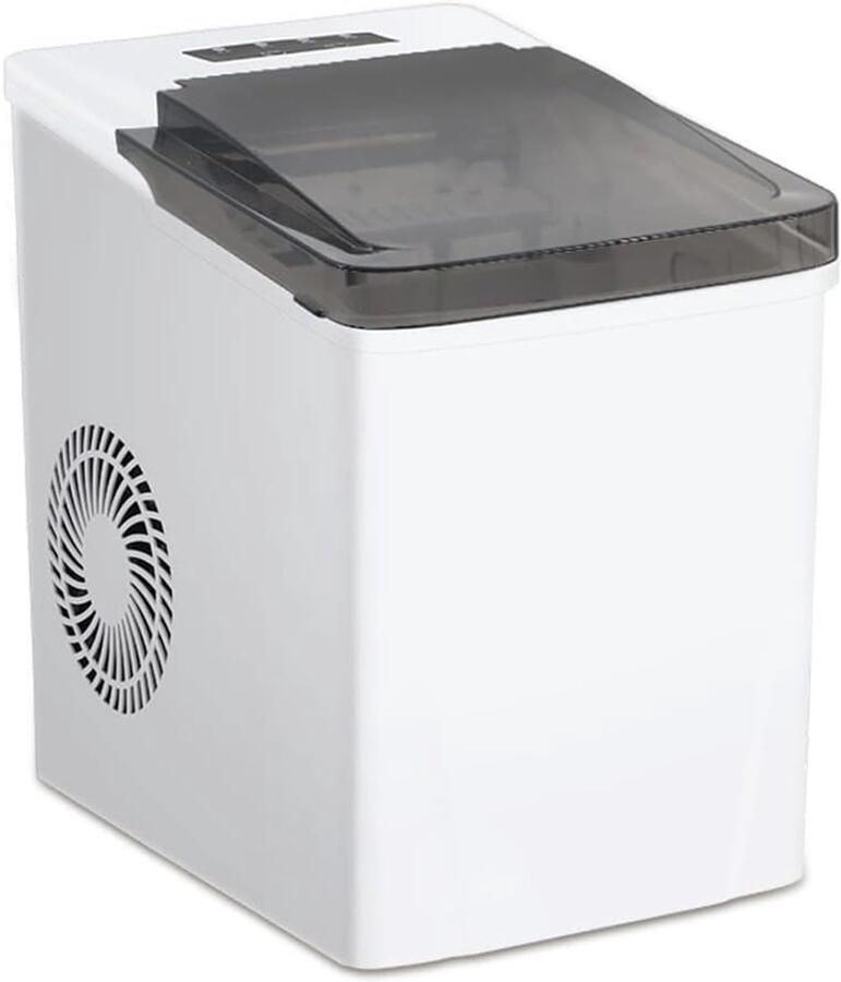 Mini Ijsmaker Automatische IJsmachine Snelle IJsie Verstelbare Ijsgrootte 22 Liter Capaciteit Wit