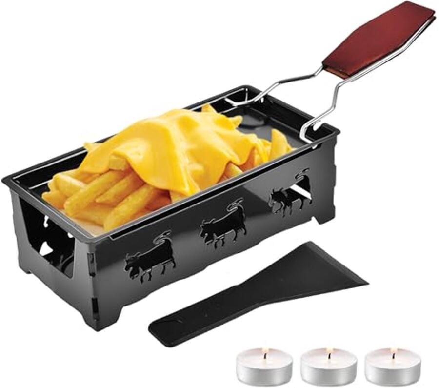 Mini Kaas Raclette Set Draagbare Grill Set voor Smeltende Kaas en Chocolade