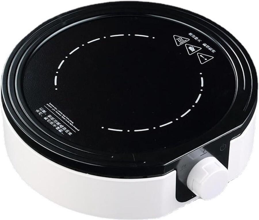 Mini Keramische Kookplaat Elektrische Kookplaat Tafelmodel Koffie Zetten Explosiebestendig Glas 17.2 cm Diameter Wit