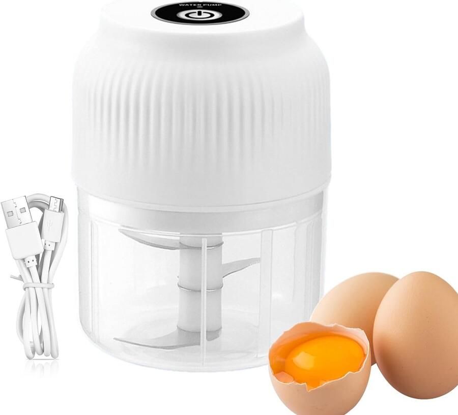 Mini Keukenmachine Elektrische Hakker Eten Bereiden USB Oplaadbaar 300 ml Wit