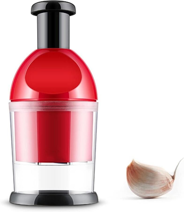 Mini Keukenmachine Groente Hakker Snel Ingrediënten Snijden Roestvrij Staal Handmatig Zilver
