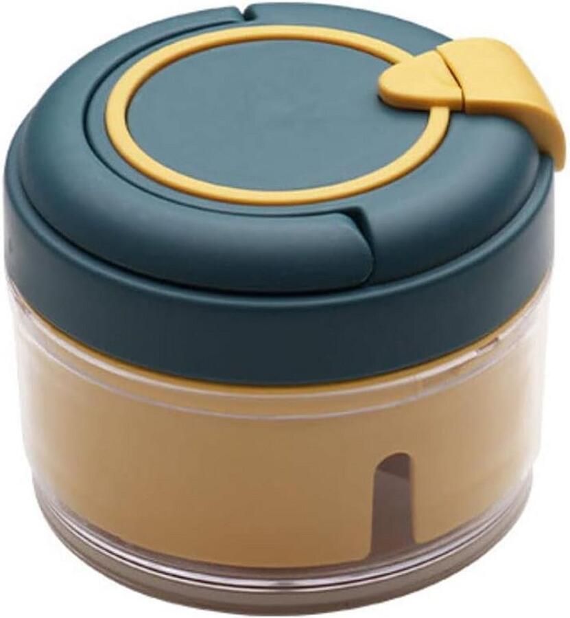 Mini Keukenmachine Handmatige Hakker Groenten Snijden Veilig & BPA-vrij 9 cm Hoog Geel Blauw