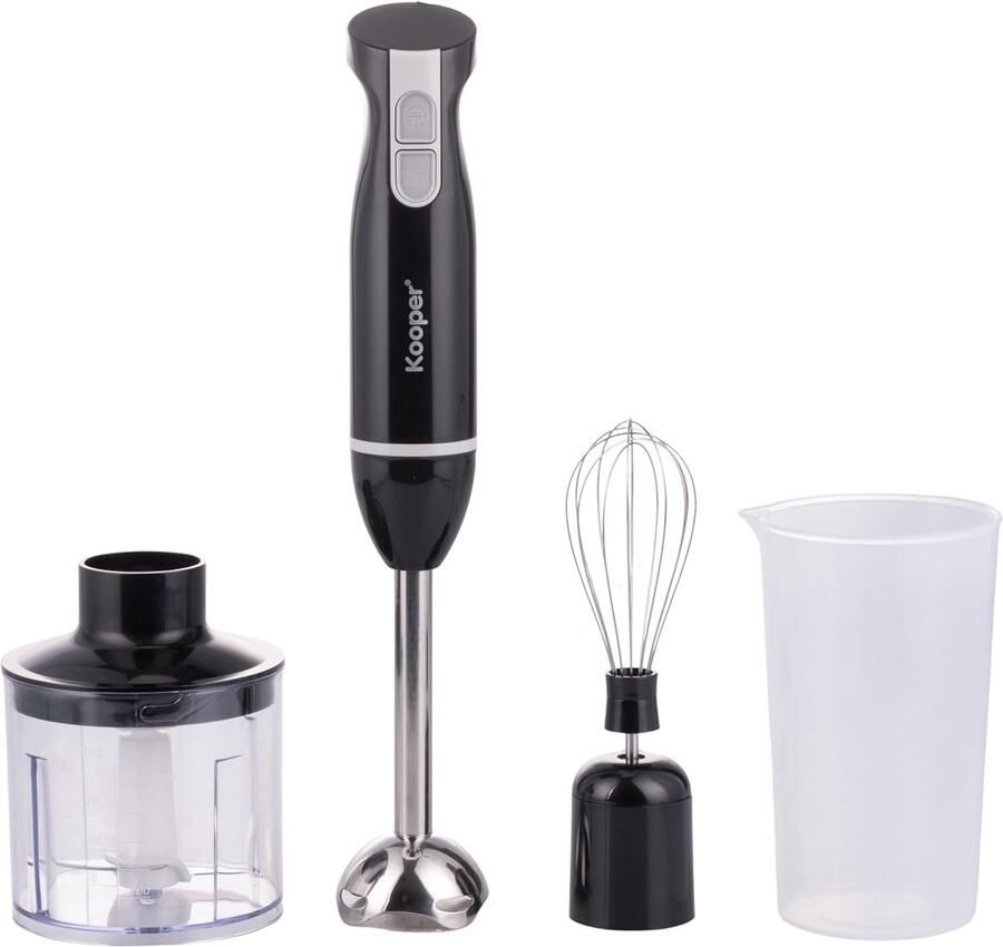 Mini Keukenmachine Staafmixer Hakmolen Eten Bereiden 3 Functies 700 ml Zwart
