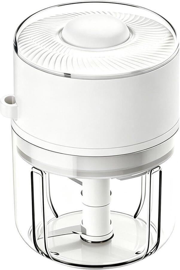Mini Keukenmachine Voedselhakker Ingrediënten Voorbereiden Oplaadbaar Draadloos 350 ml Wit