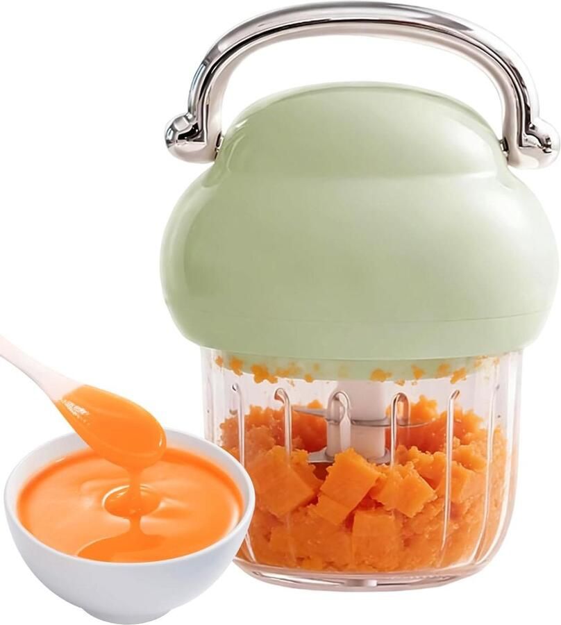 Mini Keukenmachine Voedselhakker Maaltijden Bereiden Oplaadbaar Draadloos 350ml Capaciteit Groen